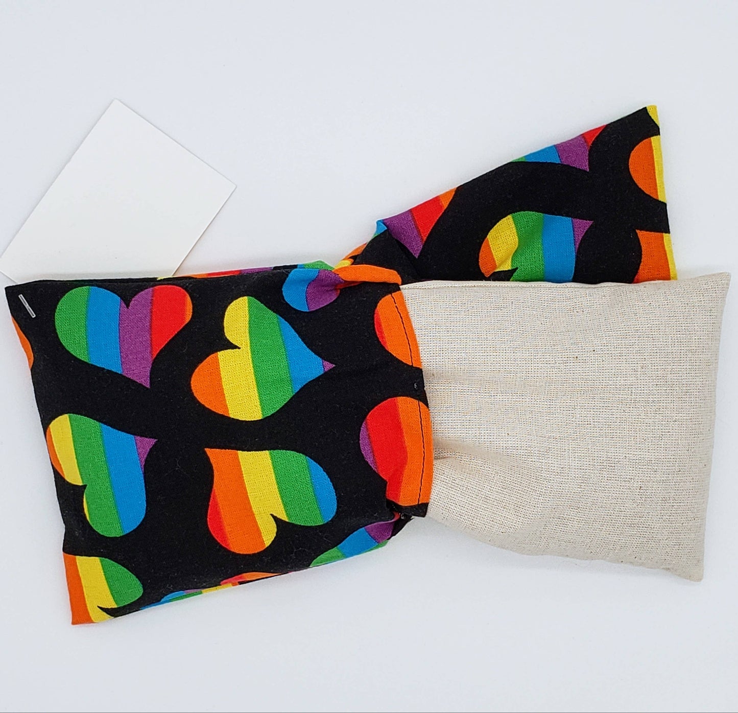 Lavender Eye Pillow - Rainbow Hearts