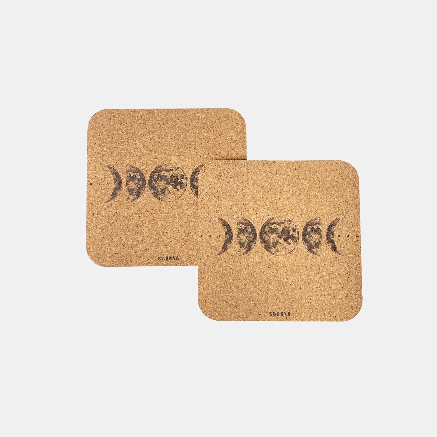 Cork Yoga Knee Pads - Moon Phases