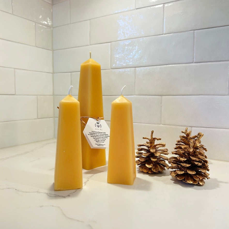 Bees Wax Pyramid Candle