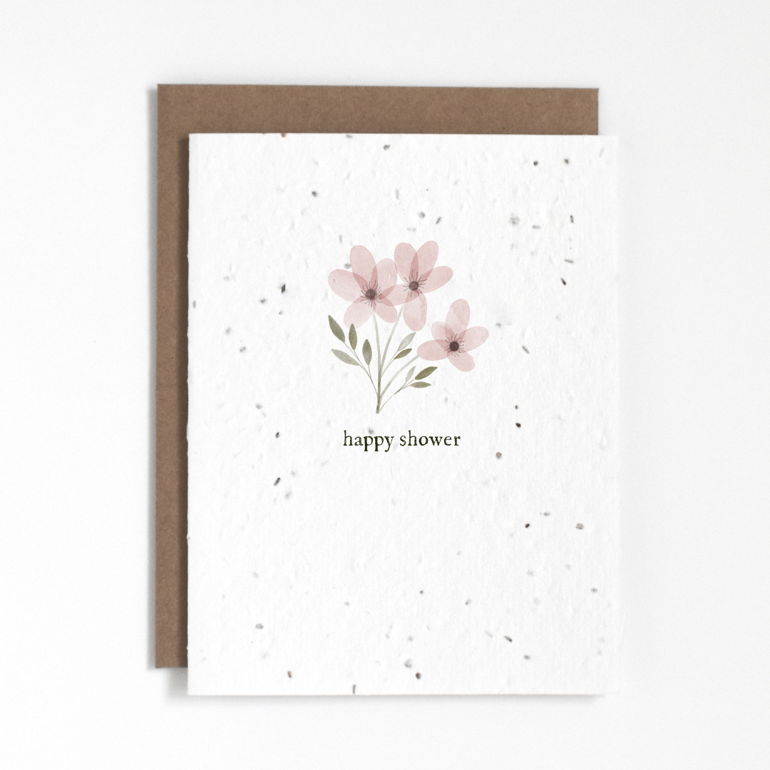 Plantable Greeting Card - Happy Shower