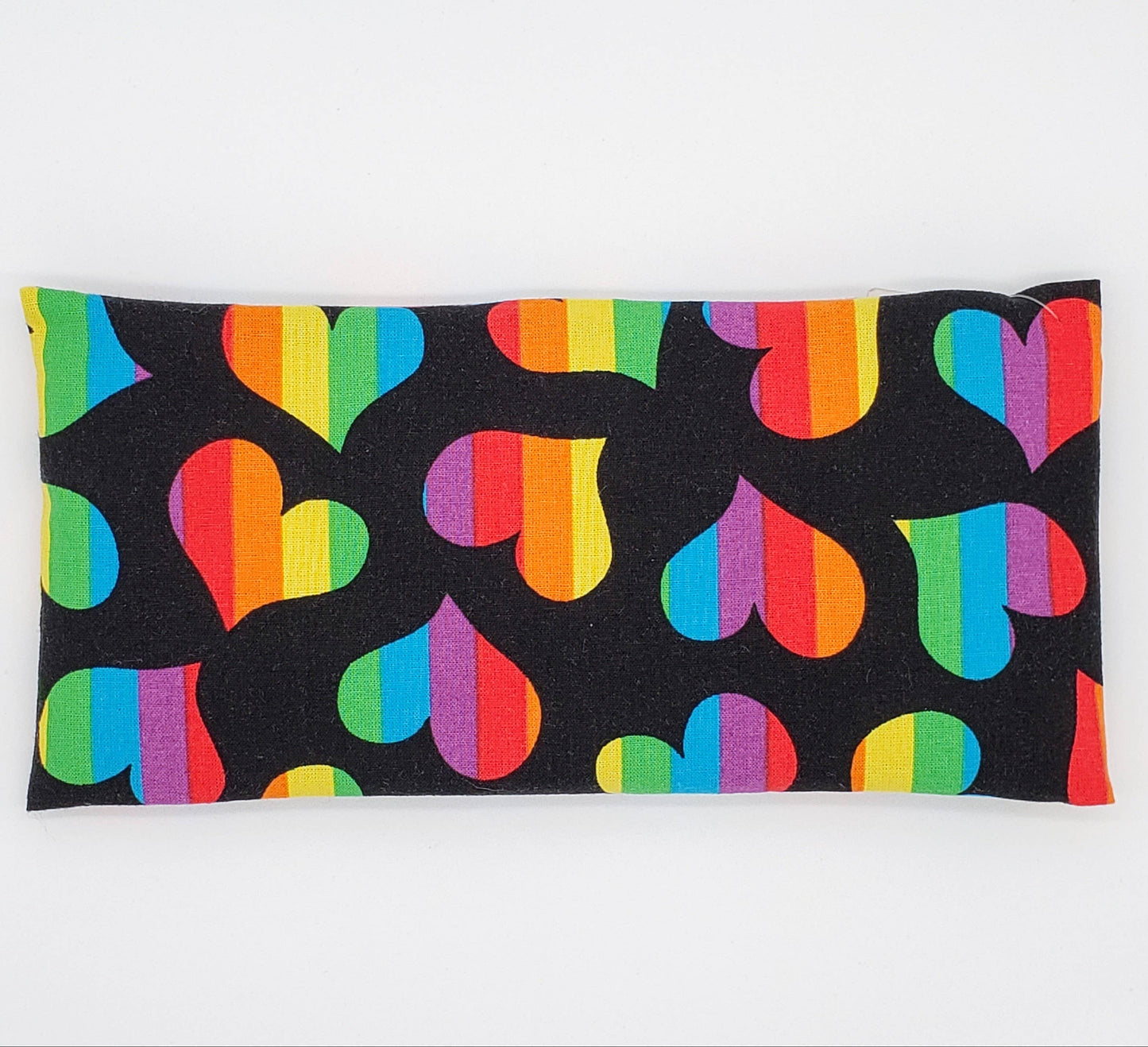 Lavender Eye Pillow - Rainbow Hearts