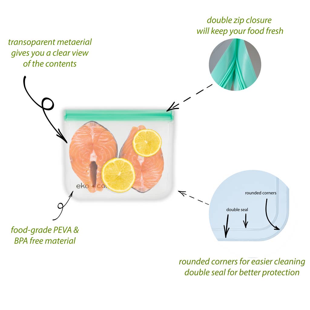 Reusable freezer ziplock bag