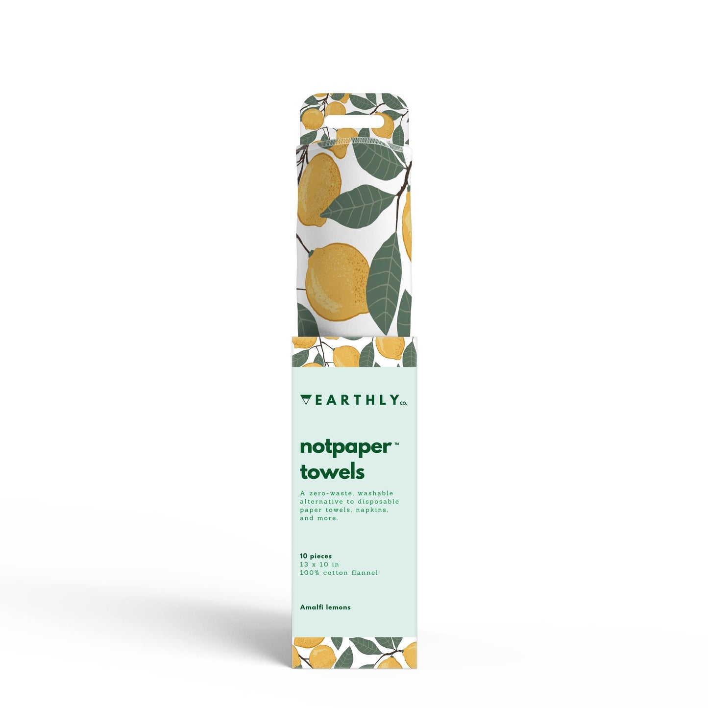 Cotton Reusable Paper Towel 10/Pk - lemons