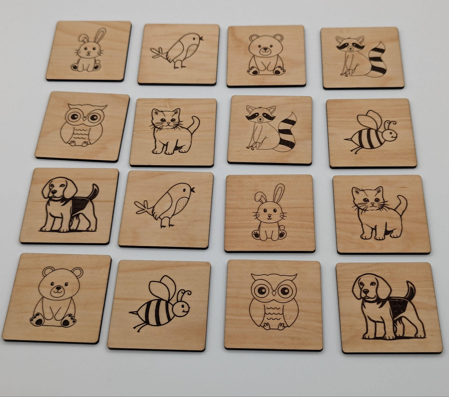 Animal Memory Game (16 pieces)