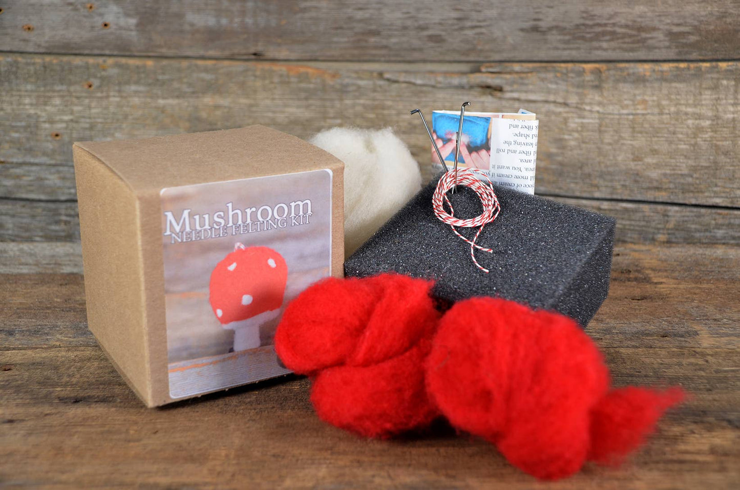 Mushroom Ornament Felting Kit