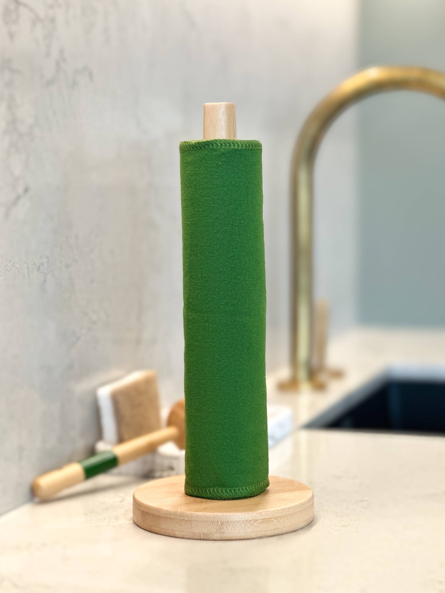 Cotton Reusable Paper Towel 10/Pk - green