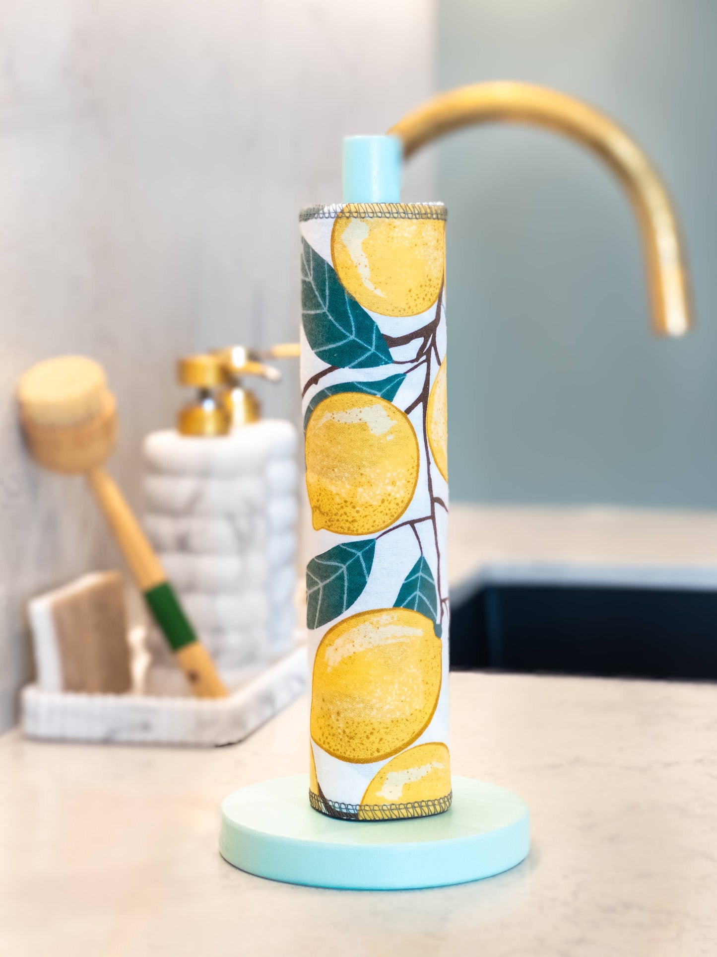 Cotton Reusable Paper Towel 10/Pk - lemons