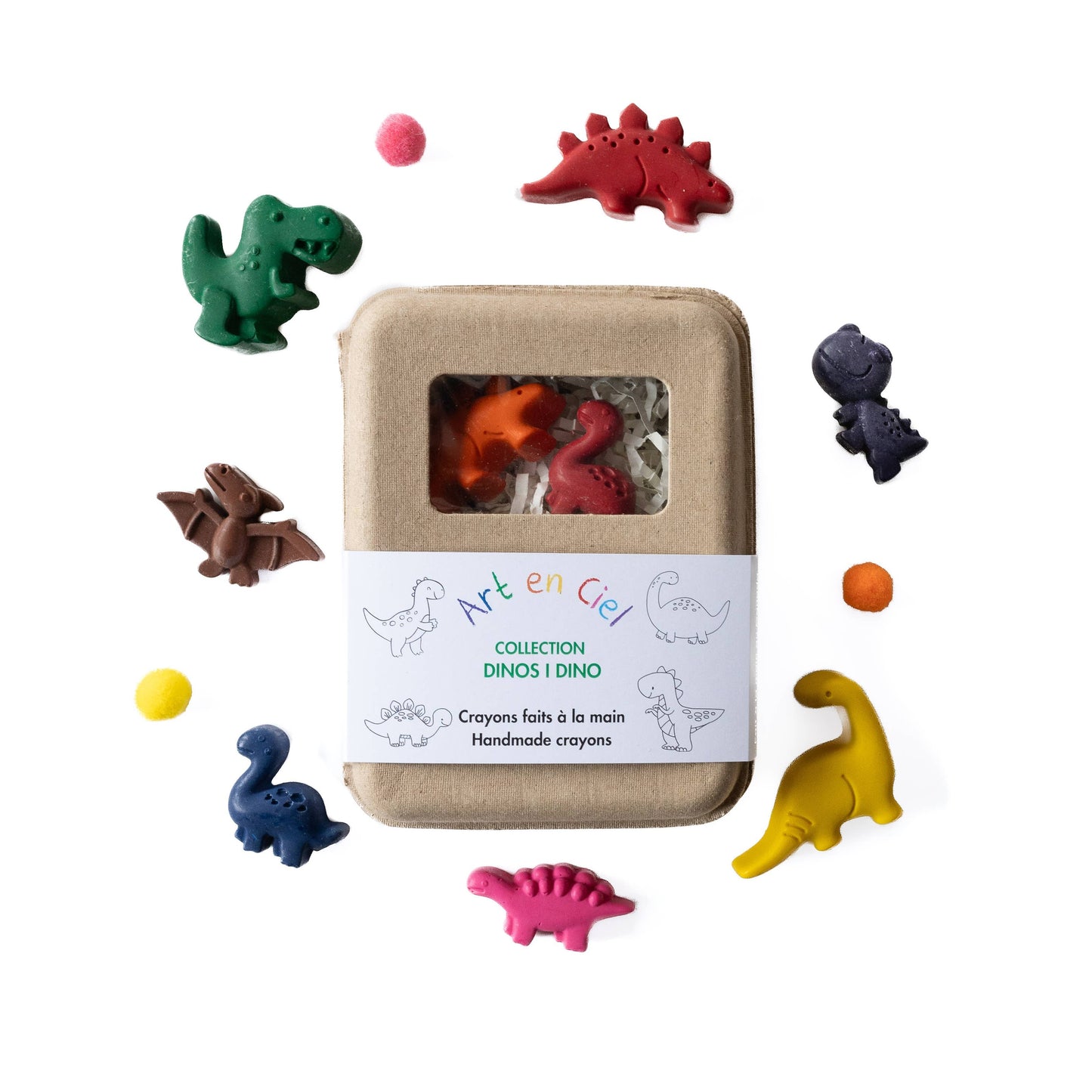 Handmade Crayons - DINO THEME