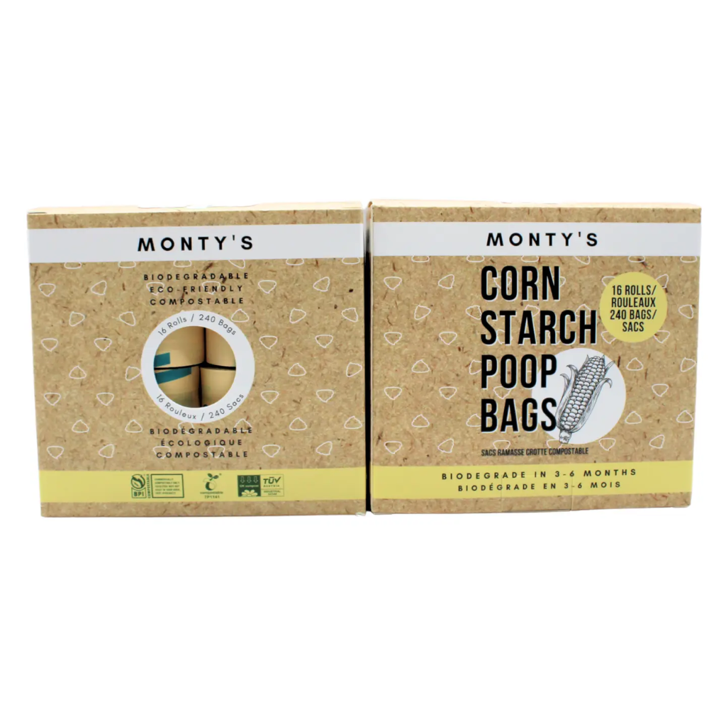 Compostable Cornstarch Poop Bags - 3 Rolls