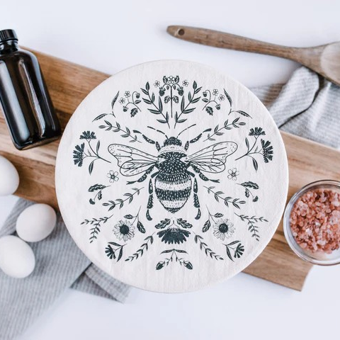 Organic Cotton Waxed Bowl Cover