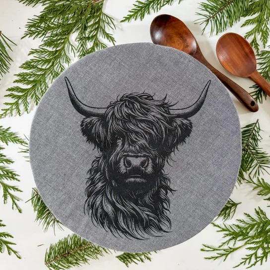 Highland Cow Bowl Cover