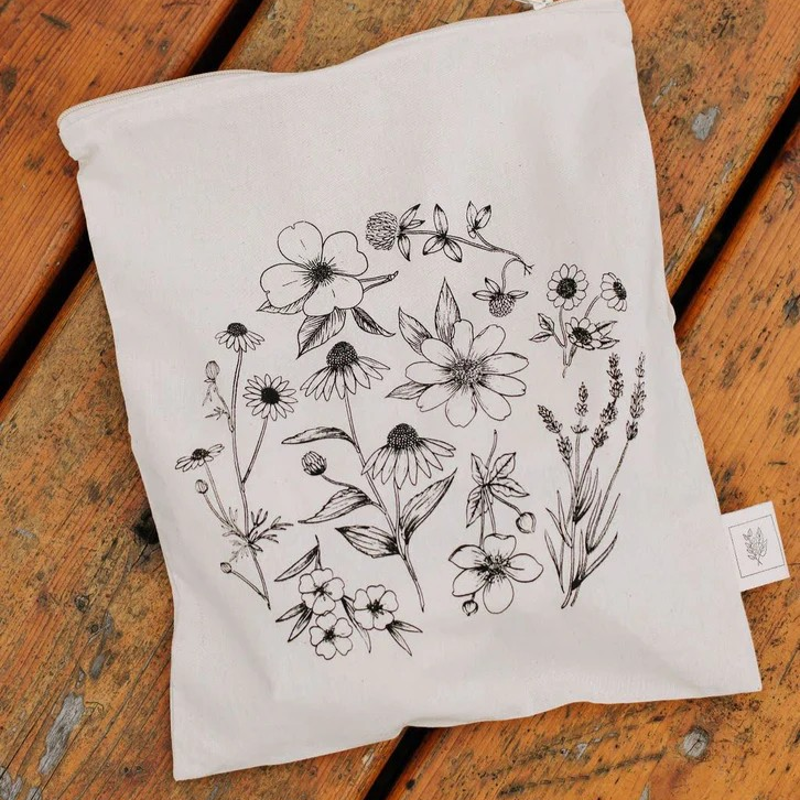 Medium Zipper Bag - Floral