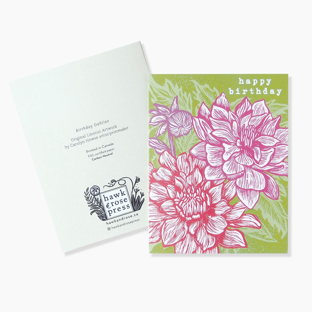Dahlias Art Card