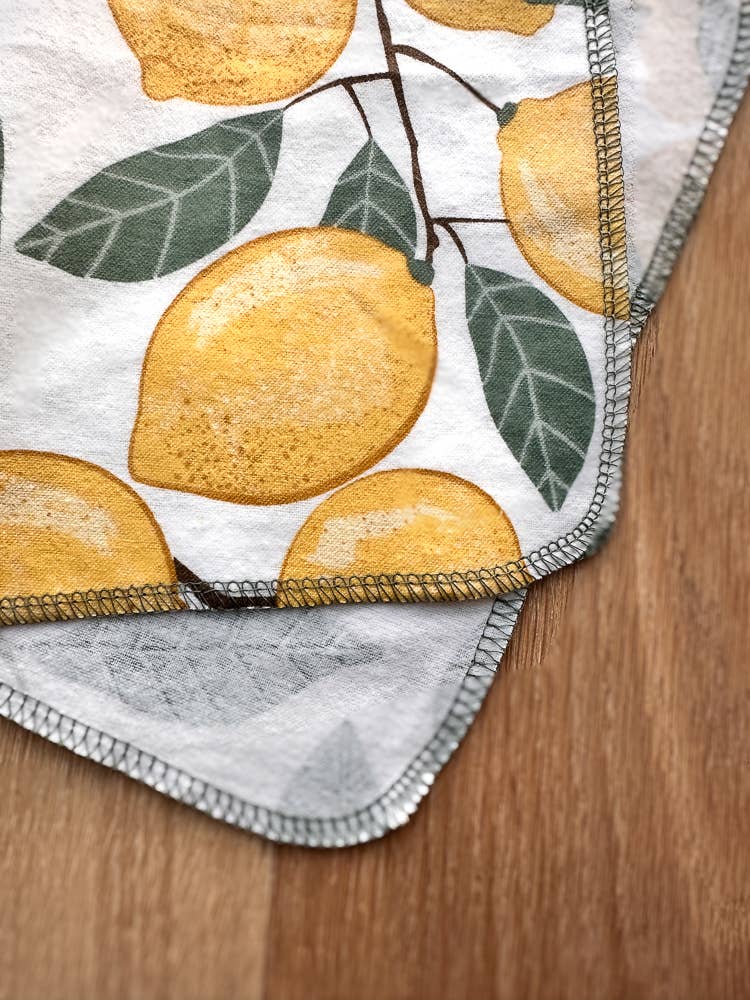 Cotton Reusable Paper Towel 10/Pk - lemons