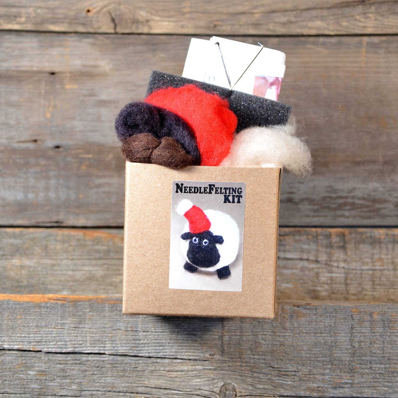 Santa Sheep Needle Felting Kit