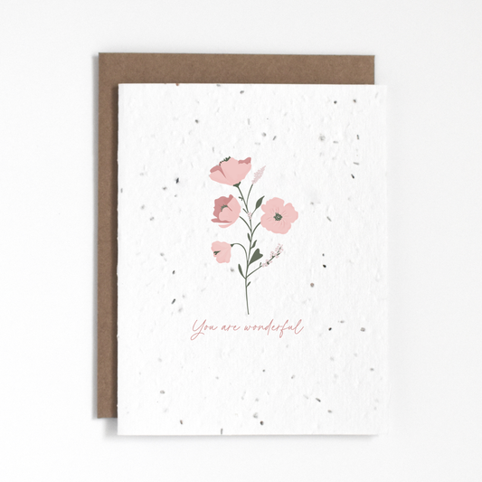 Plantable Greeting Card - You are Wonderful