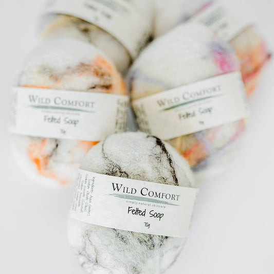 Wool Felted Natural Soap