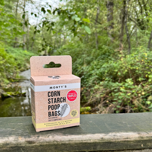 Compostable Cornstarch Poop Bags - 9 x 13" - Triples Rolls