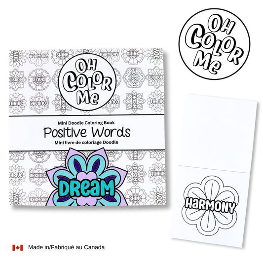 Mini Coloring Book Positive Words