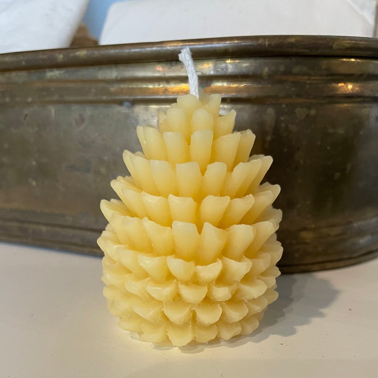 Bees Wax Pinecone Candle