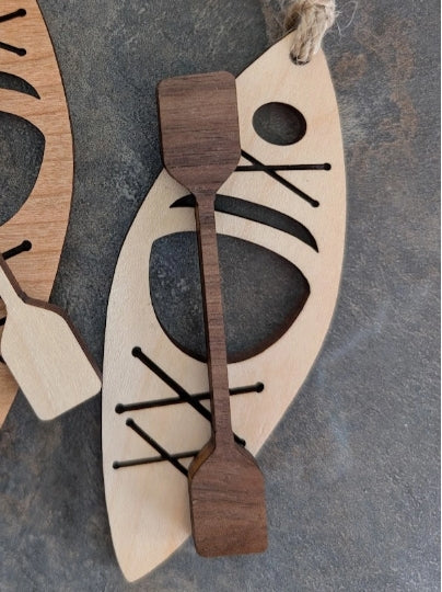 Wood Kayak Ornament