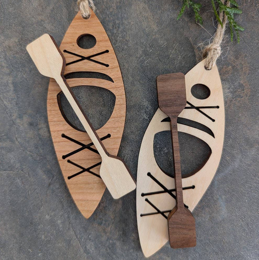 Wood Kayak Ornament