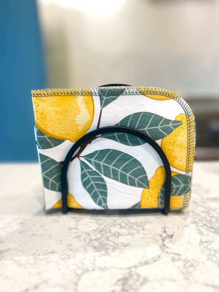 Cotton Reusable Paper Towel 10/Pk - lemons