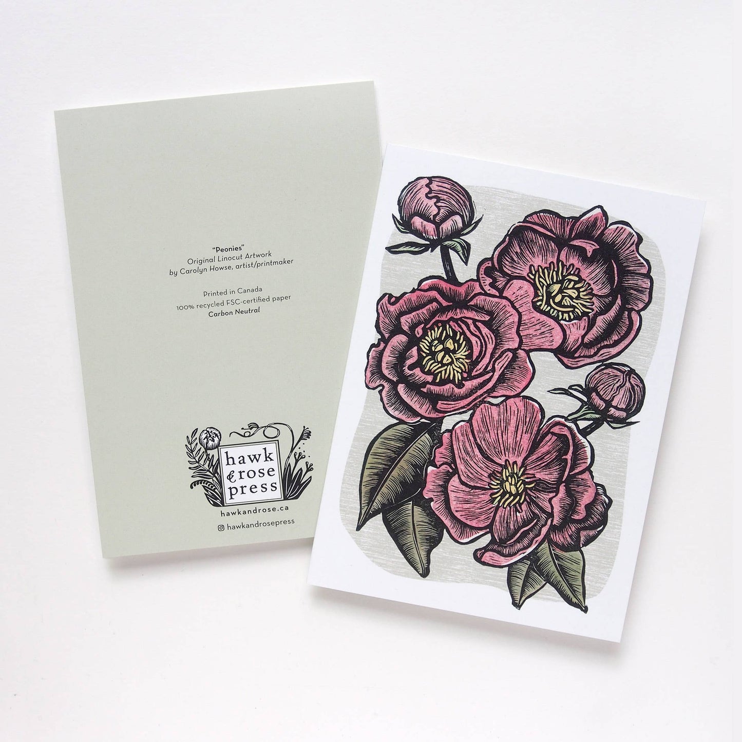 ‘Peonies’ Art Card