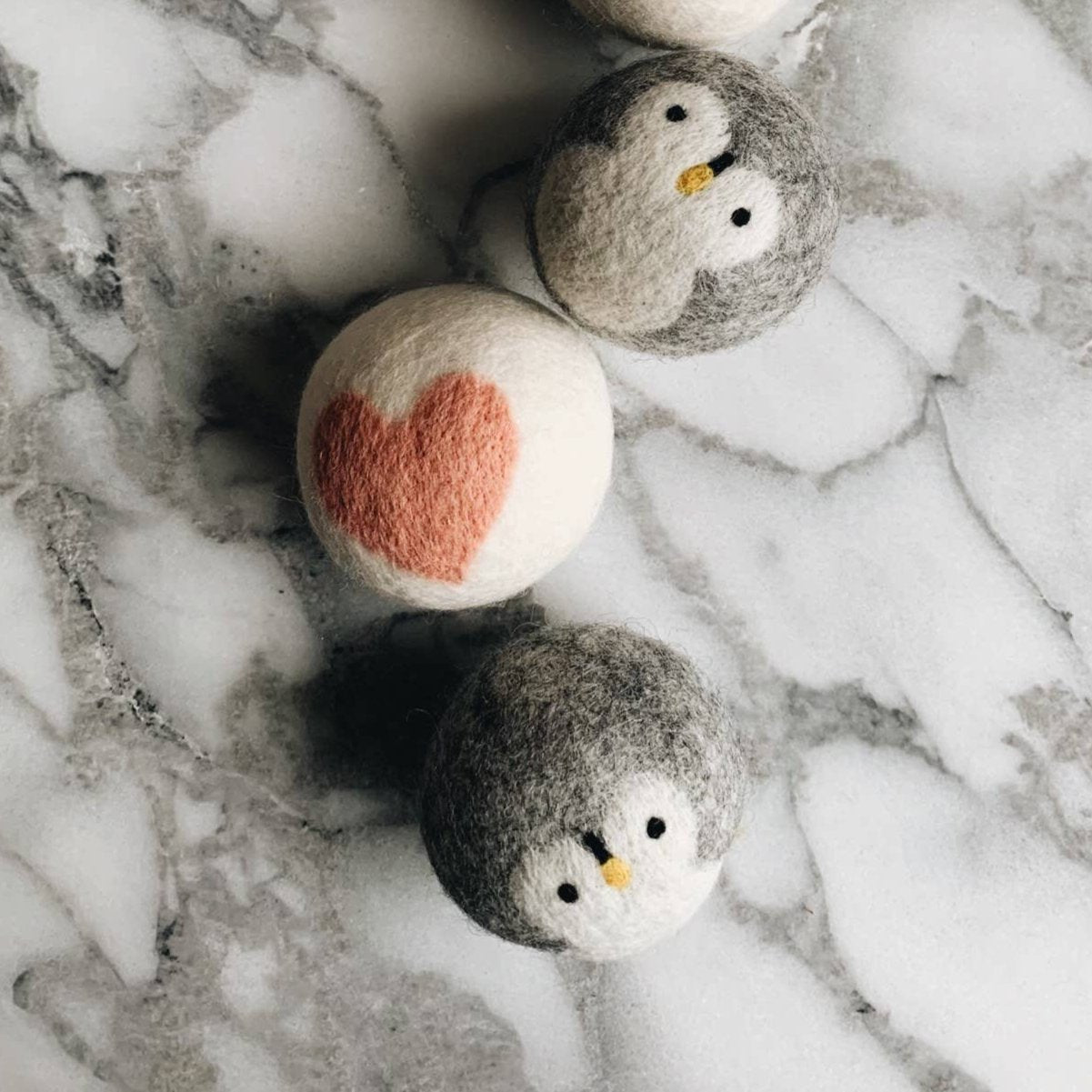 100% Organic Wool Dryer Ball - Penguin