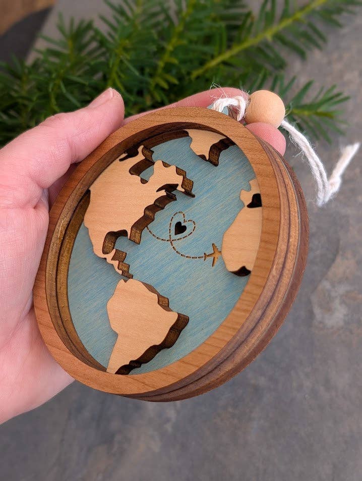 Globe Travel Ornament