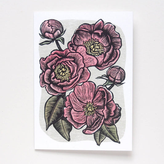 ‘Peonies’ Art Card