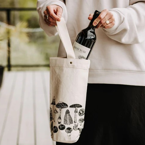 Organic Cotton Bottle Tote Bag